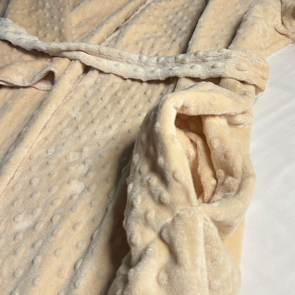 Vintage Karen Luu Home Couture Robe Women’s L Ivory Velour - Picture 6 of 9